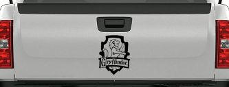 Gryffindor Crest Sci Fi Car or Truck Window Decal Sticker (Black)