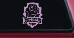 Gryffindor Crest Sci Fi Car or Truck Window Decal Sticker (Lilac)