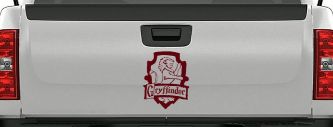 Gryffindor Crest Sci Fi Car or Truck Window Decal Sticker (Purple Red)