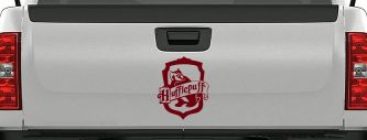 Hufflepuff Crest Sci Fi Car or Truck Window Vinyl Decal Sticker (Burgundy)