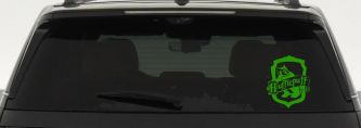 Hufflepuff Crest Sci Fi Car or Truck Window Decal Sticker (Lime)
