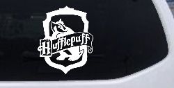 Hufflepuff Crest Sci Fi Car or Truck Window Decal Sticker