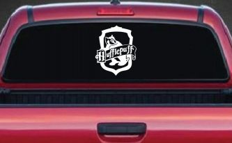 Hufflepuff Crest Sci Fi Car or Truck Window Decal Sticker