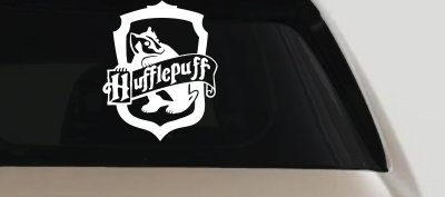 Hufflepuff Crest Sci Fi Car or Truck Window Vinyl Decal Sticker