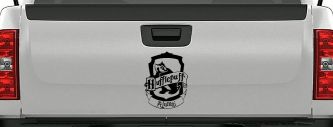 Hufflepuff Alumni Sci Fi Car or Truck Window Decal Sticker (Matte Black)