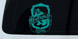 Hufflepuff Alumni Sci Fi Car or Truck Window Vinyl Decal Sticker (Turquoise)