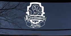 Gryffindor Alumni Sci Fi Car or Truck Window Decal Sticker