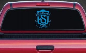 Slytherin Alumni Sci Fi Car or Truck Window Vinyl Decal Sticker (Blue)