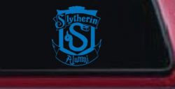 Slytherin Alumni Sci Fi Car or Truck Window Vinyl Decal Sticker (Sky Blue)
