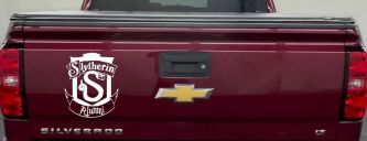 Slytherin Alumni Sci Fi Car or Truck Window Decal Sticker (White)