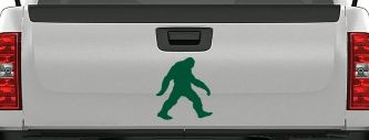 Bigfoot Sasquatch Sci Fi Car or Truck Window Vinyl Decal Sticker (Dark Green)