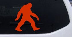 Bigfoot Sasquatch Sci Fi Car or Truck Window Decal Sticker (Orange Red)