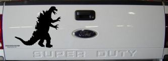 Godzilla Monster Sci Fi Car or Truck Window Decal Sticker (Black)