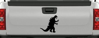 Godzilla Monster Sci Fi Car or Truck Window Decal Sticker (Black)