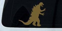 Godzilla Monster Sci Fi Car or Truck Window Vinyl Decal Sticker (Gold)