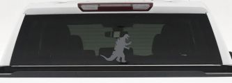 Godzilla Monster Sci Fi Car or Truck Window Decal Sticker (Silver)