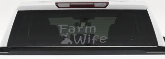 Farm Wife Country Car or Truck Window Decal Sticker (Silver)