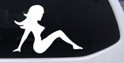 Mud Flap Women Car or Truck Window Decal Sticker