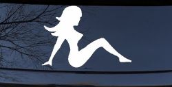Mud Flap Women Car or Truck Window Decal Sticker