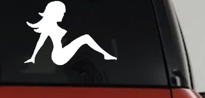 Mud Flap Women Car or Truck Window Vinyl Decal Sticker