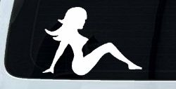 Mud Flap Women Car or Truck Window Decal Sticker