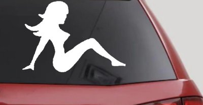 Mud Flap Women Car or Truck Window Vinyl Decal Sticker