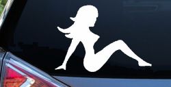 Mud Flap Women Car or Truck Window Decal Sticker