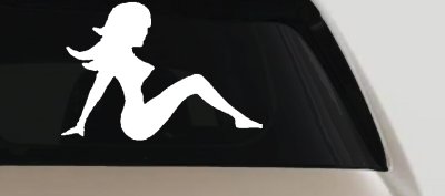 Mud Flap Women Car or Truck Window Vinyl Decal Sticker