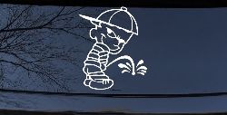 Calvin Peeing Pee Ons Car or Truck Window Decal Sticker