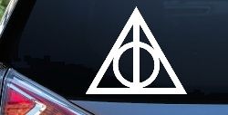 The Deathly Hallows Symbol Sci Fi Car or Truck Window Decal Sticker