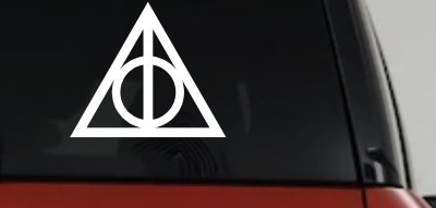 The Deathly Hallows Symbol Sci Fi Car or Truck Window Vinyl Decal Sticker