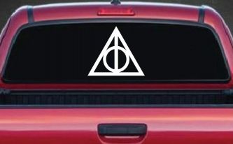 The Deathly Hallows Symbol Sci Fi Car or Truck Window Decal Sticker