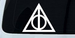 The Deathly Hallows Symbol Sci Fi Car or Truck Window Decal Sticker