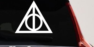 The Deathly Hallows Symbol Sci Fi Car or Truck Window Vinyl Decal Sticker