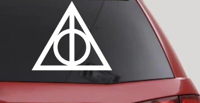 The Deathly Hallows Symbol Sci Fi Car or Truck Window Vinyl Decal Sticker