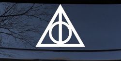 The Deathly Hallows Symbol Sci Fi Car or Truck Window Decal Sticker