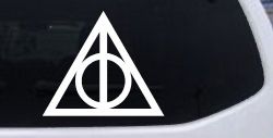 The Deathly Hallows Symbol Sci Fi Car or Truck Window Decal Sticker