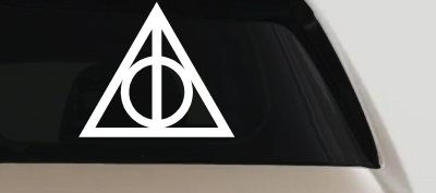 The Deathly Hallows Symbol Sci Fi Car or Truck Window Vinyl Decal Sticker