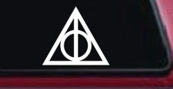 The Deathly Hallows Symbol Sci Fi Car or Truck Window Decal Sticker