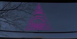 All Seeing Eye Illuminati Car or Truck Window Vinyl Decal Sticker (Violet)