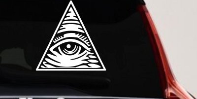All Seeing Eye Illuminati Car or Truck Window Vinyl Decal Sticker