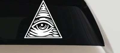 All Seeing Eye Illuminati Car or Truck Window Vinyl Decal Sticker