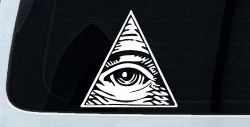 All Seeing Eye Illuminati Car or Truck Window Decal Sticker