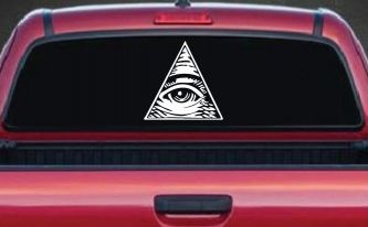 All Seeing Eye Illuminati Car or Truck Window Decal Sticker