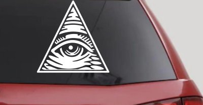 All Seeing Eye Illuminati Car or Truck Window Vinyl Decal Sticker