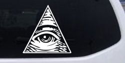 All Seeing Eye Illuminati Car or Truck Window Decal Sticker