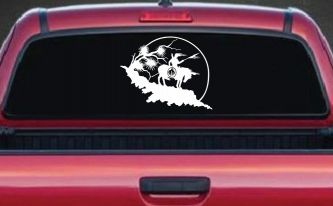 Native American Indian On Horse Desert Scene Western Car or Truck Window Decal Sticker