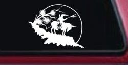 Native American Indian On Horse Desert Scene Western Car or Truck Window Decal Sticker