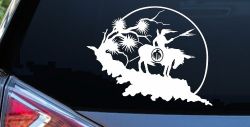 Native American Indian On Horse Desert Scene Western Car or Truck Window Decal Sticker
