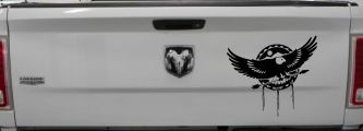 Dream Catcher Eagle Holding Arrow Native American Indian Dreamcatcher Car or Truck Window Decal Sticker (Black)